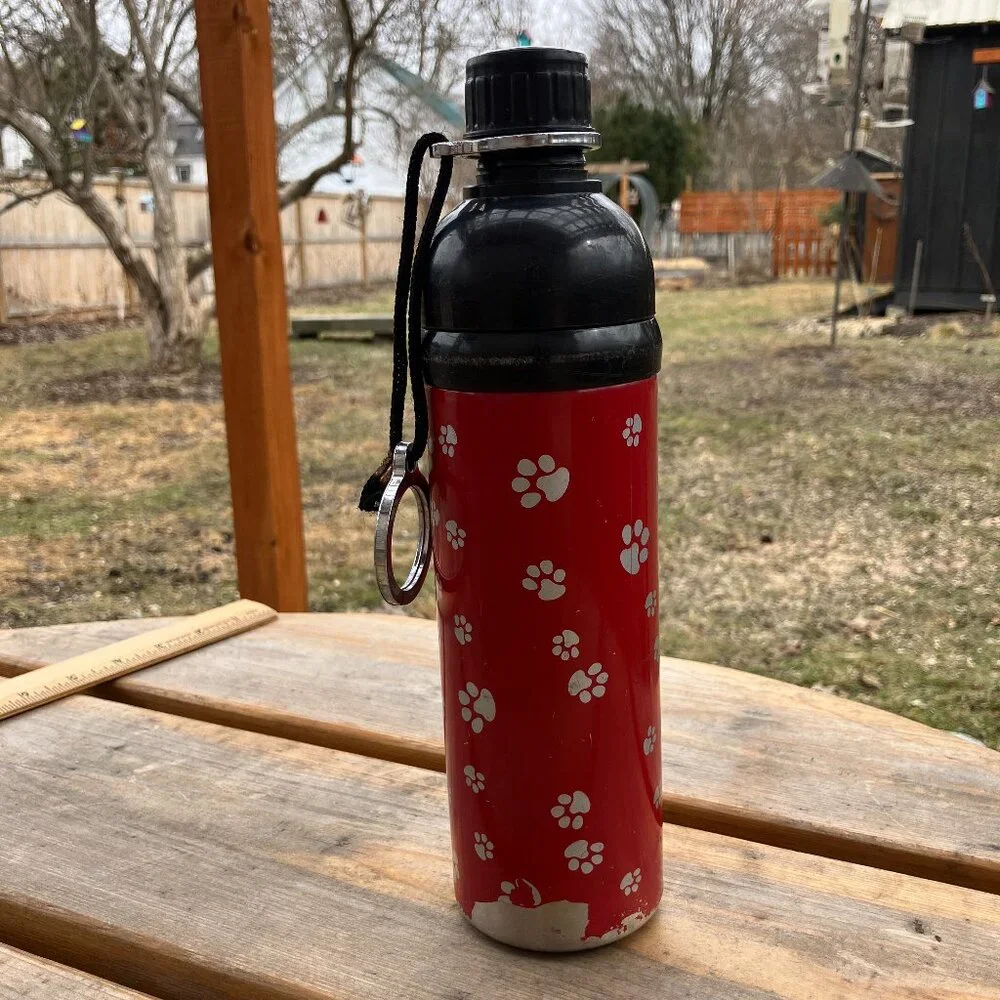 🐾 Guardian Gear Stainless Steel Pet Water Bottle – 24oz 🐾 Roller Ball Nozzle